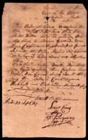 No. 12 Een brief van Ls (Lourens) Croes en B. (Benoit) Solagnier als executeurs over den boedel van wijlen de wed. P. (Pieter) Quant.