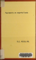 Papiaments en Negerhollands, Hesseling, D.C.