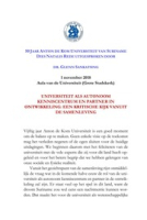 Universiteit als Autonoom Kenniscentrum en Partner in Ontwikkeling: Een Kritische Kijk vanuit de Samenleving, Sankatsing, Glenn