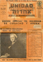 Unidad אחדות - Edicion Especial en Homenaje de Curacao y Aruba (1945), Casa Editora Unidad