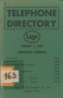 Lago Telephone Directory 1955, Lago Oil and Transport Co. Ltd.