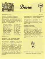 Diario LAGO (Thursday, September 30, 1971), Lago Oil and Transport Co. Ltd.