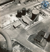 General View - Pressure Stills; foreground Condenser Box & Fuel Oil Tank (#4612, Lago , Aruba, April-May 1944), Morris, Nelson