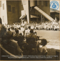 Army Band Concert in School Yard (#4720, Lago , Aruba, April-May 1944)