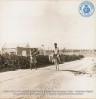 Native scene near refinery (#4751, Lago , Aruba, April-May 1944), Morris, Nelson