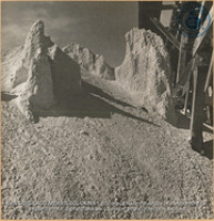 Stockpile of raw sulphur for use in manufacture of sulphuric acid (#4849, Lago , Aruba, April-May 1944), Morris, Nelson