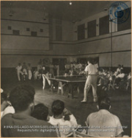 Table Tennis Match at Lago Heights Club (#4864, Lago , Aruba, April-May 1944), Morris, Nelson