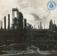 General view of refinery at sunrise (#4889, Lago , Aruba, April-May 1944)