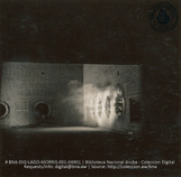 View through peephole into interior of Light Ends Plant furnace (#4901, Lago , Aruba, April-May 1944), Morris, Nelson