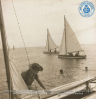 Sailboating on Lagoon (#5021, Lago , Aruba, April-May 1944), Morris, Nelson