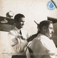 Colony Barber Shop in Esso Club (#5051, Lago , Aruba, April-May 1944), Morris, Nelson