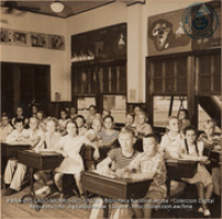 5th & 6th Grade Classes in assembly - Lago Community School (#5122, Lago , Aruba, April-May 1944), Morris, Nelson