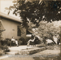Ralph Watson's patio and garden (#5142, Lago , Aruba, April-May 1944), Morris, Nelson