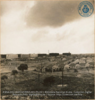 General view looking toward refinery showing ESSOVILLE community for local employees in foreground (#5230, Lago , Aruba, April-May 1944), Morris, Nelson