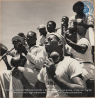 Band made up of British 'West Indians playing at Cricket Match in Lago Heights (#5252, Lago , Aruba, April-May 1944), Morris, Nelson