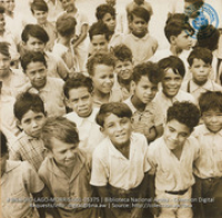 Young Aruban boys in school yard of Parochial School (#5375, Lago , Aruba, April-May 1944)
