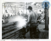 Gilberto Croes, Machine Shop (Human Interest / People at Work, LAGO, June 1951), Lago Oil and Transport Co. Ltd.