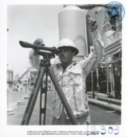 Surveyor G. Maduro, Engineering Trainee (Human Interest / People at Work, LAGO, July 1954), Lago Oil and Transport Co. Ltd.