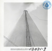 No. 2 Powerhouse Stack, 309 feet high (Human Interest / People at Work, LAGO, June 1958), Lago Oil and Transport Co. Ltd.
