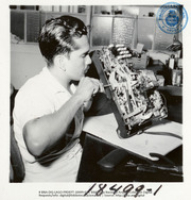 Antolin E. Kock, Instrument Dept.(Human Interest / People at Work, LAGO, ca. 1958), Lago Oil and Transport Co. Ltd.