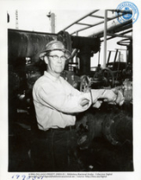 Augustin de Cuba, Pipefitter, Mechanical-Pipe Department (Human Interest / People at Work, LAGO, ca. 1960), Lago Oil and Transport Co. Ltd.