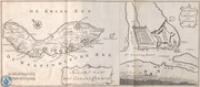 Kaart van het Eiland Curaçao - De Haven en 't Kasteel van Curaçao (1779) - A. van Krevelt