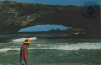 Natural bridge, north coast of Aruba (Postcard, ca. 1962)