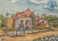 Native boy and house (Postcard, ca. 1962), Pandellis, Jean G, 1896-1965