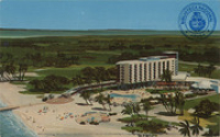 The new Aruba Caribbean Hotel and Casino; (Postcard, ca. 1962) The new Aruba Caribbean Hotel and Casino. The most luxurious and refined all-year-'round resort in the Caribbean. Right on sparkling, glorious Palm Beach. Completely air-conditioned. Indoor and outdoor dining and dancing. Casino, gold, tennis, water sports, swimming pool. Close to Aruba's famous free port shopping center