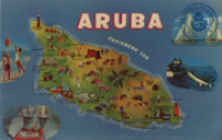 Aruba, the little Dutch isle in the Netherlands Antilles (Postcard, ca. 1963)