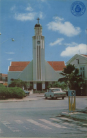 Protestant church, Oranjestad, Aruba, Netherlands Antilles (Postcard, ca. 1966)
