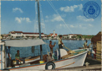View on Lloyd Smith Boulevard, Oranjestad, Aruba, Netherlands Antilles (Postcard, ca. 1967)
