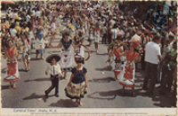 Carnaval Time! Aruba, Netherlands Antilles - Sportvereniging Caribe Club (Postcard, 1968). Oranjestad, Aruba, Netherlands Antilles. Without question one of the most fabulous carnivals in the western hemisphere is held yearly on the small island of Aruba. The costumes are fantastic, the people friendly and exuberant, and the steel band music superb!