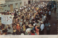 Carnaval Time! Aruba, Netherlands Antilles - Abraham de Veer School. The fantastic carnival held yearly is a kaleidascope of color (Postcard, ca. 1968)