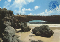 Aruba's famous and unique Natural Bridge (Postcard, ca. 1980-1986)