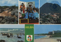 Aruba. Views of Aruba (Postcard, ca. 1980-1986) Greetings from Aruba, holiday paradise in the Caribbean