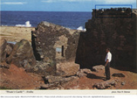 Pirate's Castle - Aruba (Postcard, ca. 1980-1986) Along the North coast of Aruba you will find this centuries old 'Pirate's Castle', Gold Mill ruins at Bushiribana, Hannau, Hans W., 1904- (Photographer)