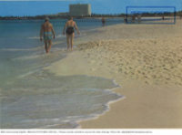Early walk at the beautiful beaches (Postcard, ca. 1980-1986)
