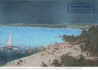 Aruba, a Sunday at the Palm Beach (Postcard, ca. 1980-1986)