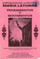 Poster: Exposicion de la Pintora Maria Latorre - Pensamientos y Sentimientos (BNA Poster Collection # 013), Biblioteca Nacional Aruba