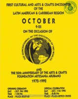 Poster: First Cultural and Arts and Craft Encounter of the Latin American and Caribbean Region (BNA Poster Collection # 017), Fundacion Artesania Arubano