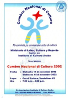 Poster: Cumbre Nacional di Cultura 2002 (BNA Poster Collection # 020), Ministerio di Labor, Cultura y Deporte