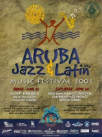 Poster: Aruba Jazz and Latin Music Festival 2001 (BNA Poster Collection # 026), Aruba Jazz and Latin Festival