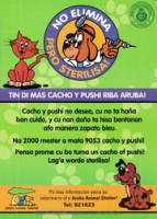 Poster: No Elimina Pero Sterilisa! (BNA Poster Collection # 056), Aruba Animal Shelter