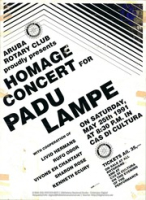 Poster: Homage Concert for Padu Lampe (BNA Poster Collection # 073), Aruba Rotary Club