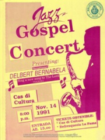 Poster: Jazz Gospel Concert Presenting Saxophonist Delbert Bernabela (BNA Poster Collection # 209)