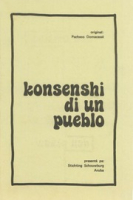 Programa: Konsenshi di Un Pueblo (Cas di Cultura Aruba, 12 di januari 1974)