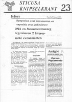 Sticusa Knipselkrant no. 23 (Januari 1984), Stichting voor Culturele Samenwerking (STICUSA)