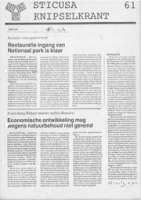 Sticusa Knipselkrant no. 61 (Januari 1985), Stichting voor Culturele Samenwerking (STICUSA)