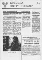 Sticusa Knipselkrant no. 67 (Februari 1985), Stichting voor Culturele Samenwerking (STICUSA)